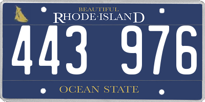 RI license plate 443976