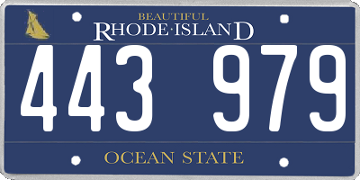 RI license plate 443979