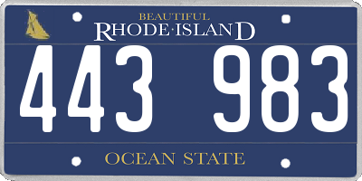 RI license plate 443983