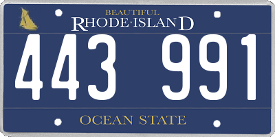 RI license plate 443991