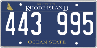 RI license plate 443995