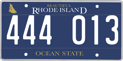 RI license plate 444013