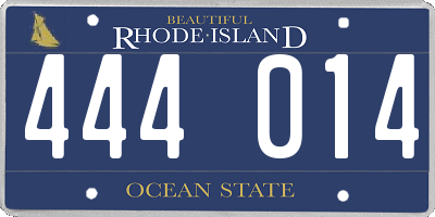 RI license plate 444014
