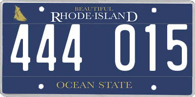 RI license plate 444015
