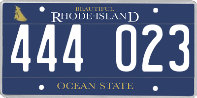 RI license plate 444023