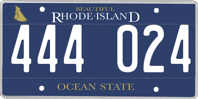 RI license plate 444024