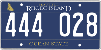 RI license plate 444028