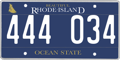 RI license plate 444034