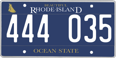 RI license plate 444035