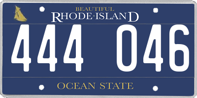 RI license plate 444046