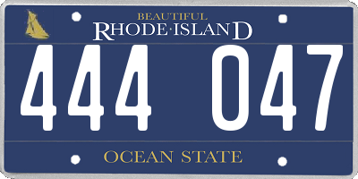 RI license plate 444047
