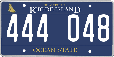 RI license plate 444048