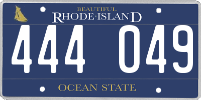 RI license plate 444049