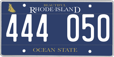 RI license plate 444050