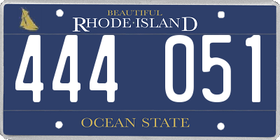 RI license plate 444051