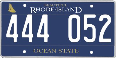 RI license plate 444052