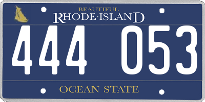 RI license plate 444053