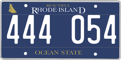 RI license plate 444054