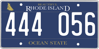 RI license plate 444056