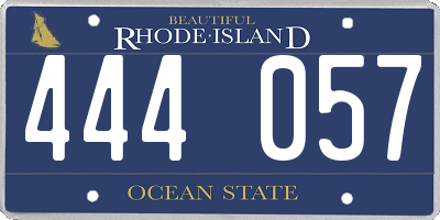 RI license plate 444057