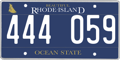 RI license plate 444059