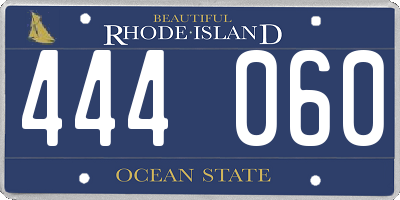 RI license plate 444060