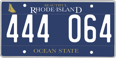 RI license plate 444064