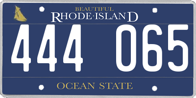 RI license plate 444065