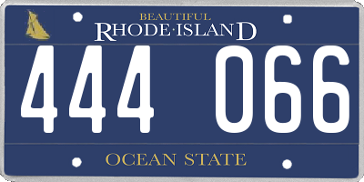 RI license plate 444066