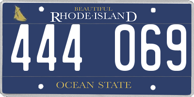 RI license plate 444069