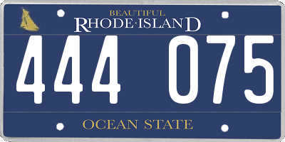 RI license plate 444075