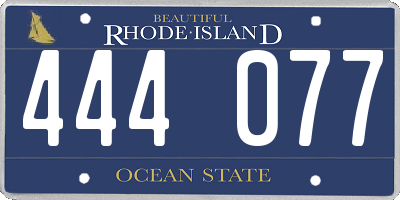 RI license plate 444077