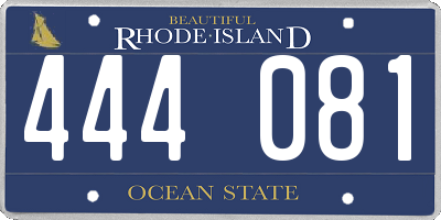 RI license plate 444081