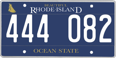 RI license plate 444082