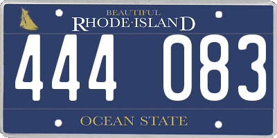 RI license plate 444083