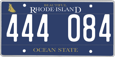 RI license plate 444084