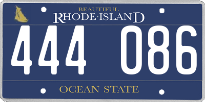 RI license plate 444086