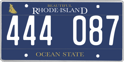 RI license plate 444087