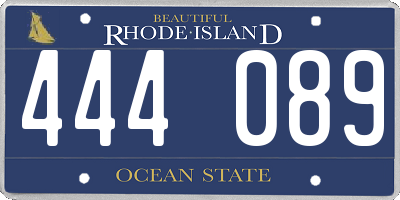 RI license plate 444089