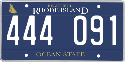 RI license plate 444091