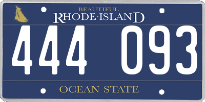 RI license plate 444093