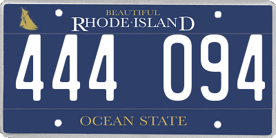 RI license plate 444094