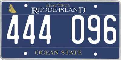RI license plate 444096