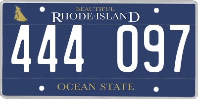 RI license plate 444097