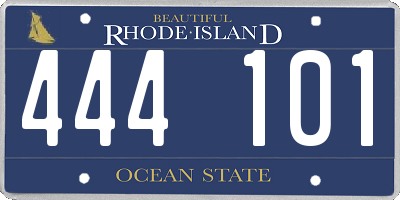 RI license plate 444101