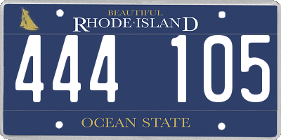 RI license plate 444105