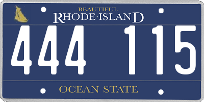 RI license plate 444115