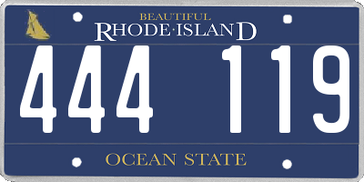 RI license plate 444119