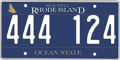 RI license plate 444124