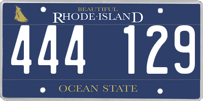 RI license plate 444129